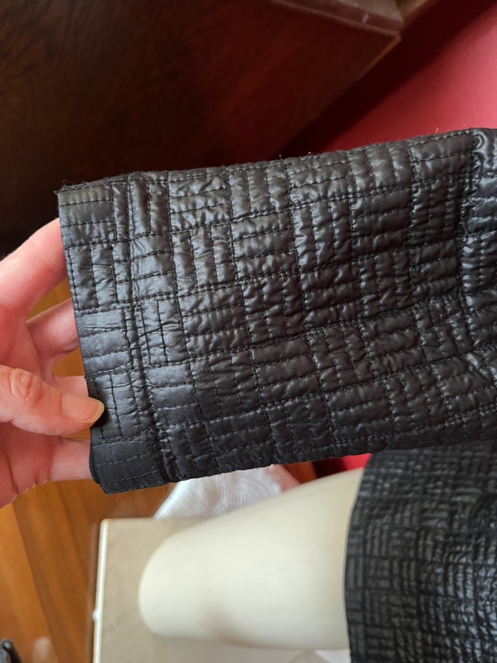 Like new Sag Harbor Black Quilted Metal Zip-Front Lined Jacket - Picture 5 of 13